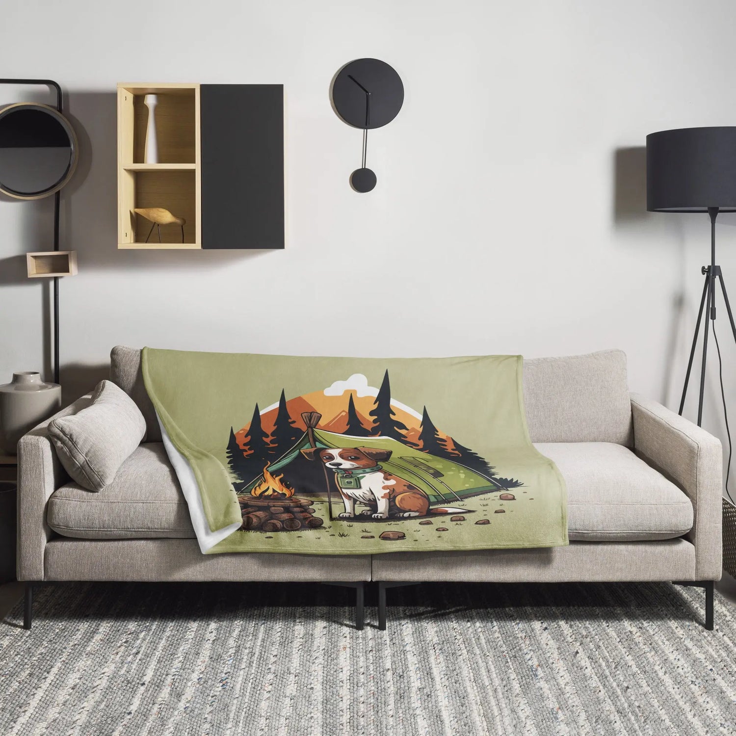 Camping Dog Throw Blanket for Cozy Outdoor Adventures - 4Legz