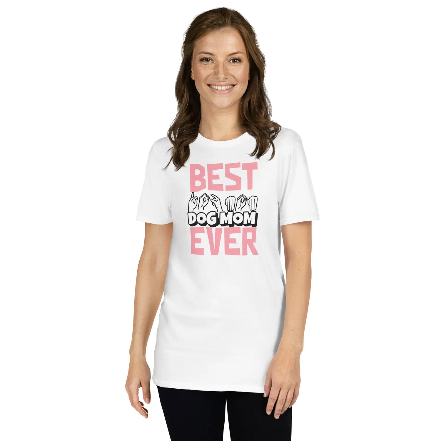 Best Dog Mom in ASL Short-Sleeve Unisex T-Shirt - 4Legz