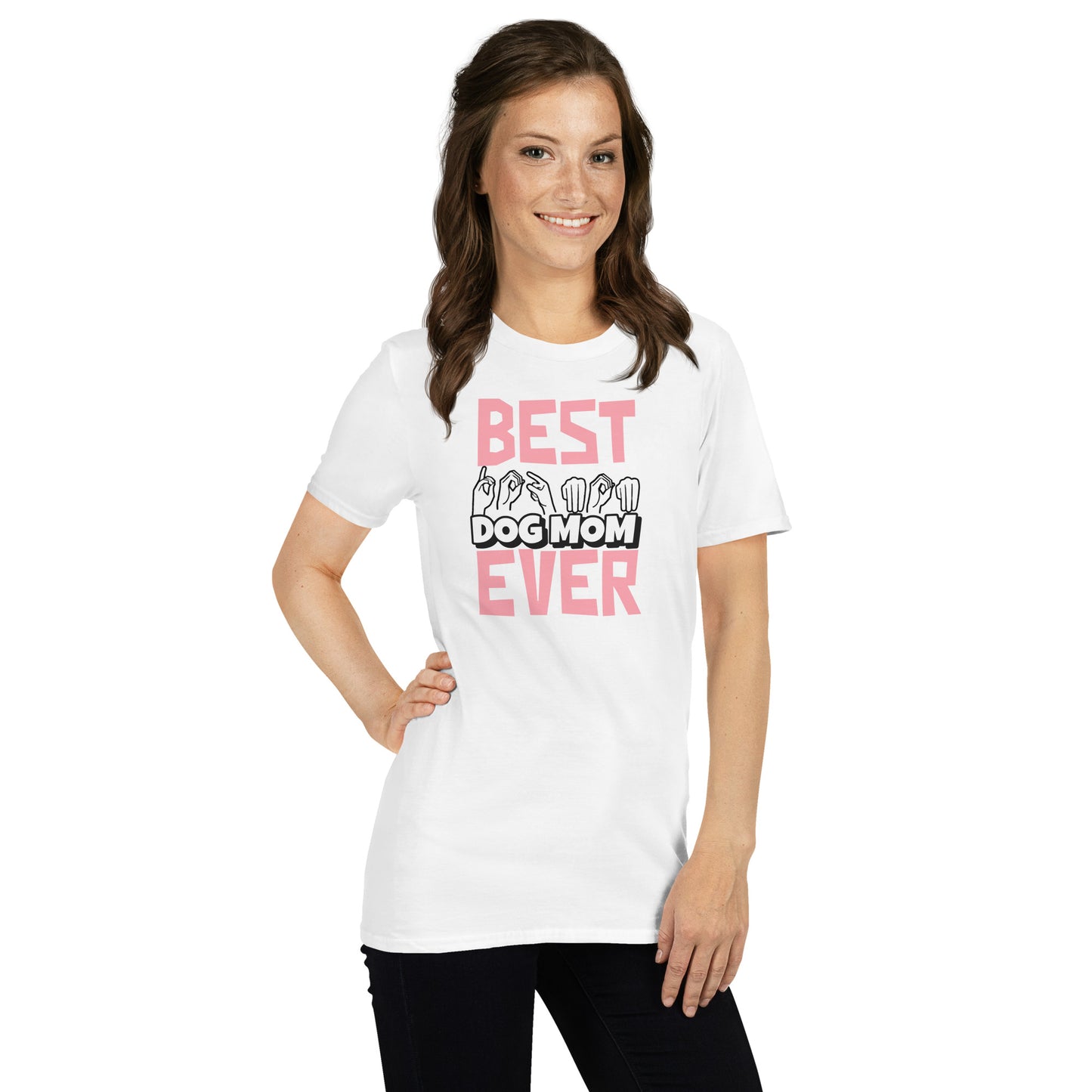 Best Dog Mom in ASL Short-Sleeve Unisex T-Shirt