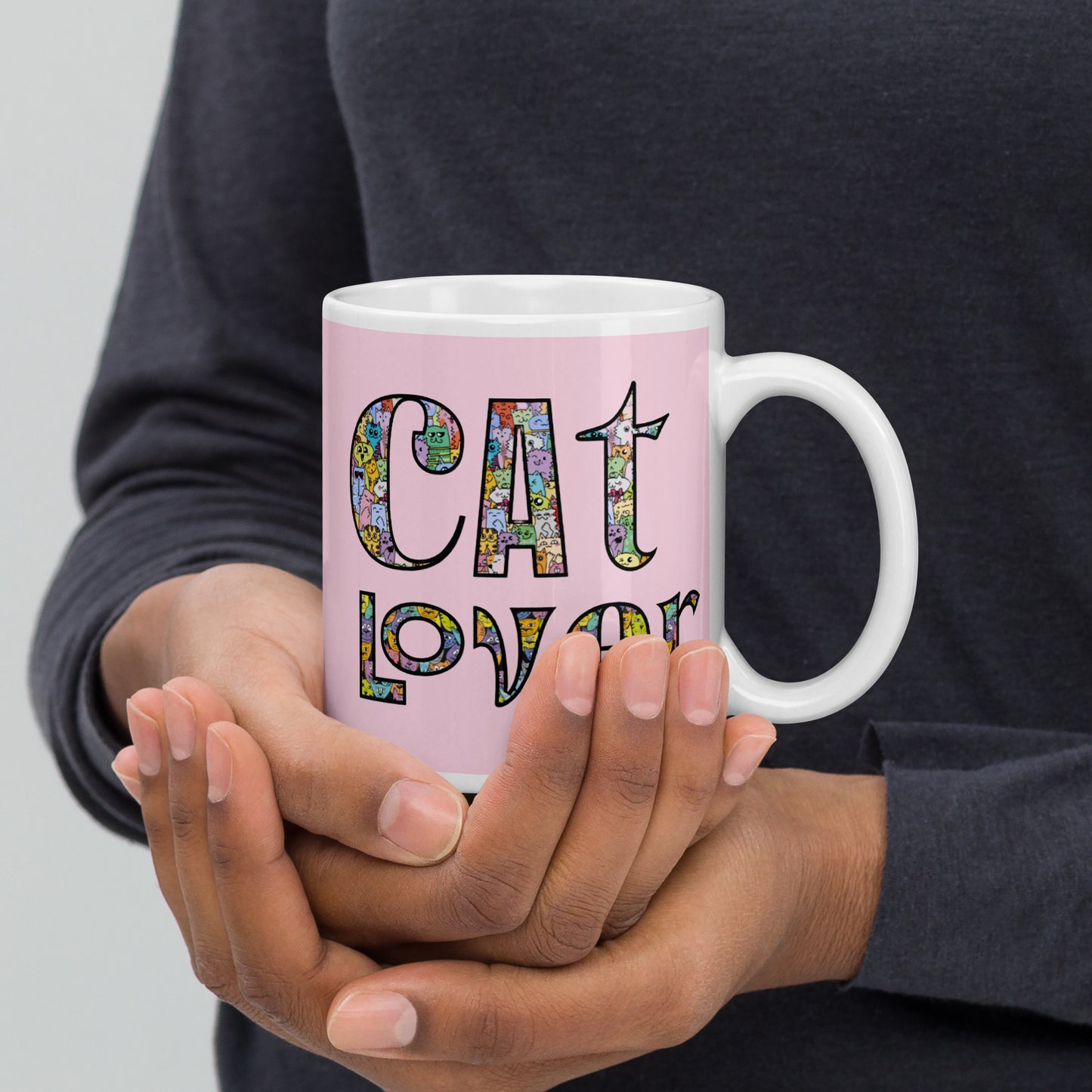 Cat Lover White glossy mug