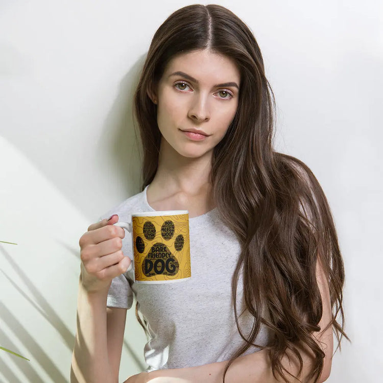 Dog Paw words White glossy mug - 4Legz