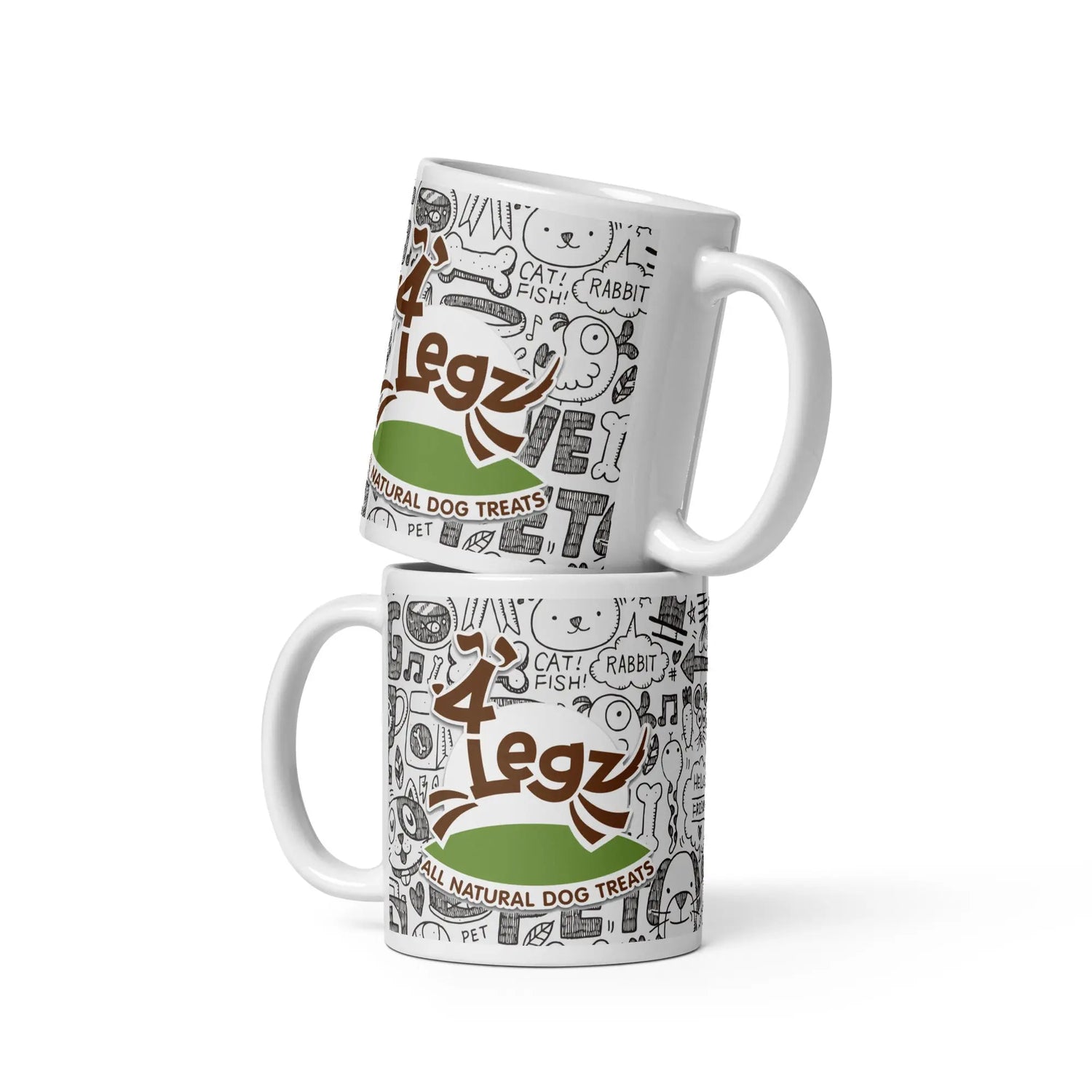 4Legz White glossy mug - 4Legz