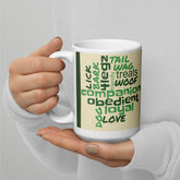 Dog Inspiration Mug - White Glossy Coffee Cup for Dog Lovers - 4Legz