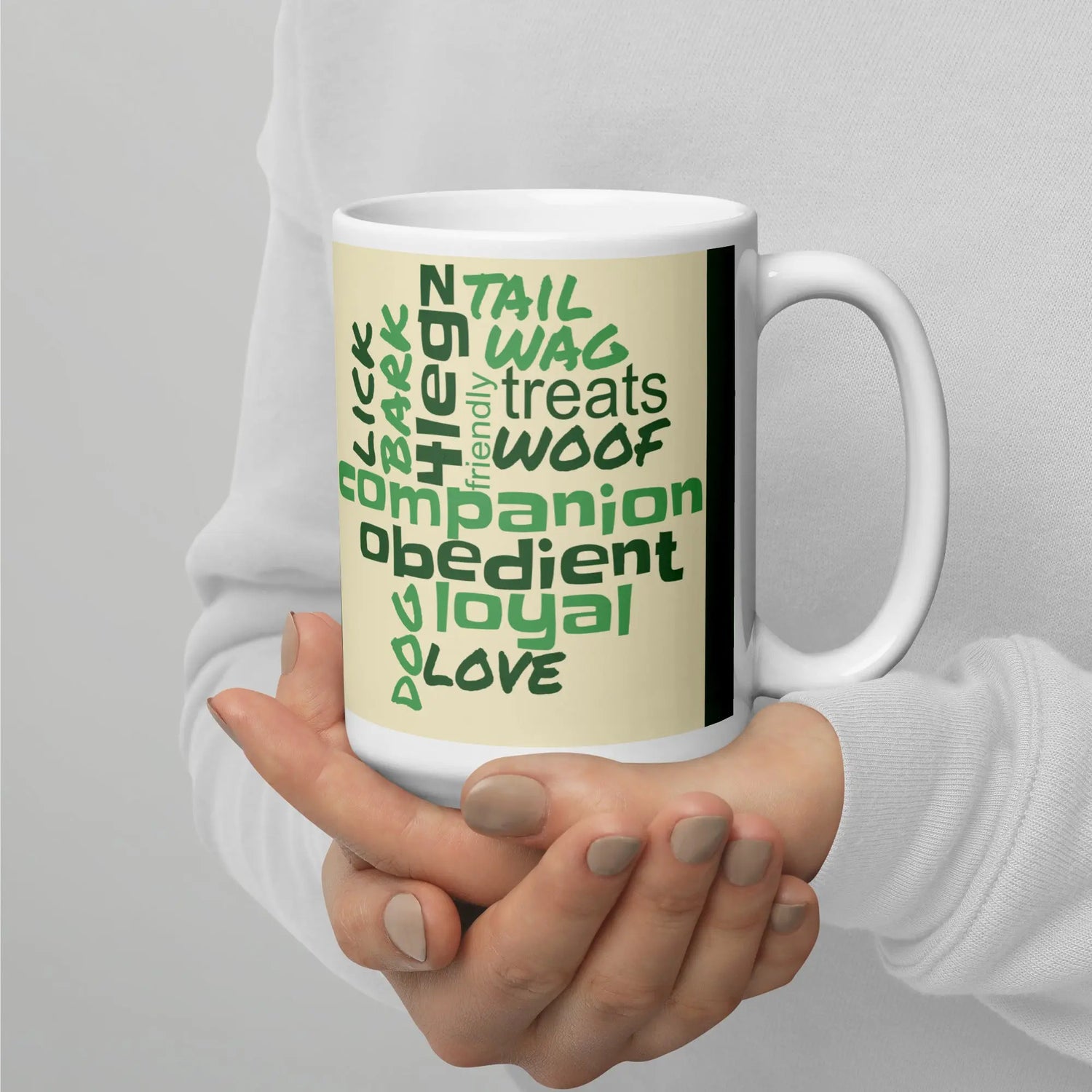 Dog Inspiration Mug - White Glossy Coffee Cup for Dog Lovers - 4Legz