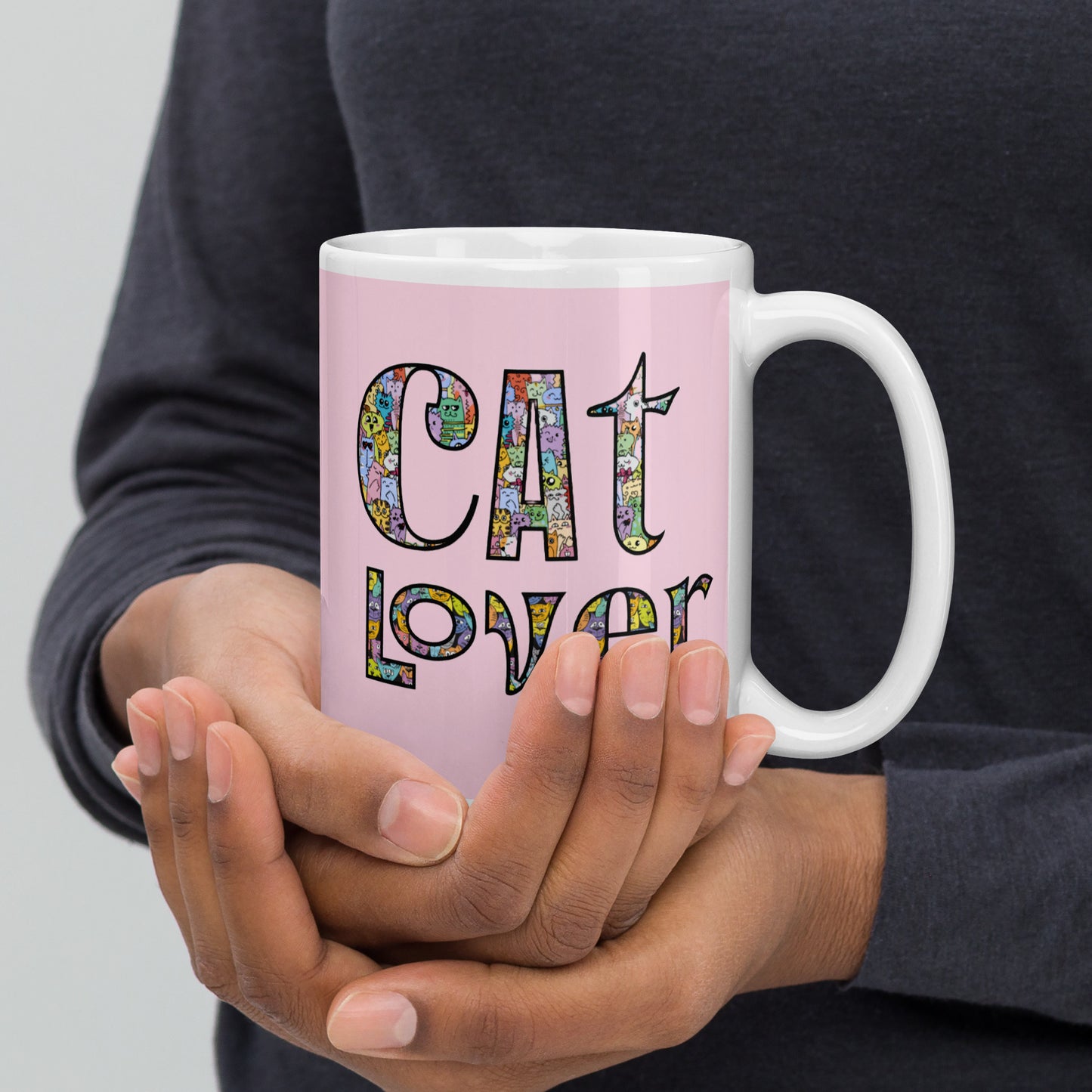 Cat Lover White glossy mug