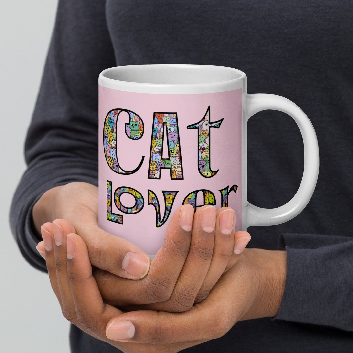 Cat Lover White glossy mug