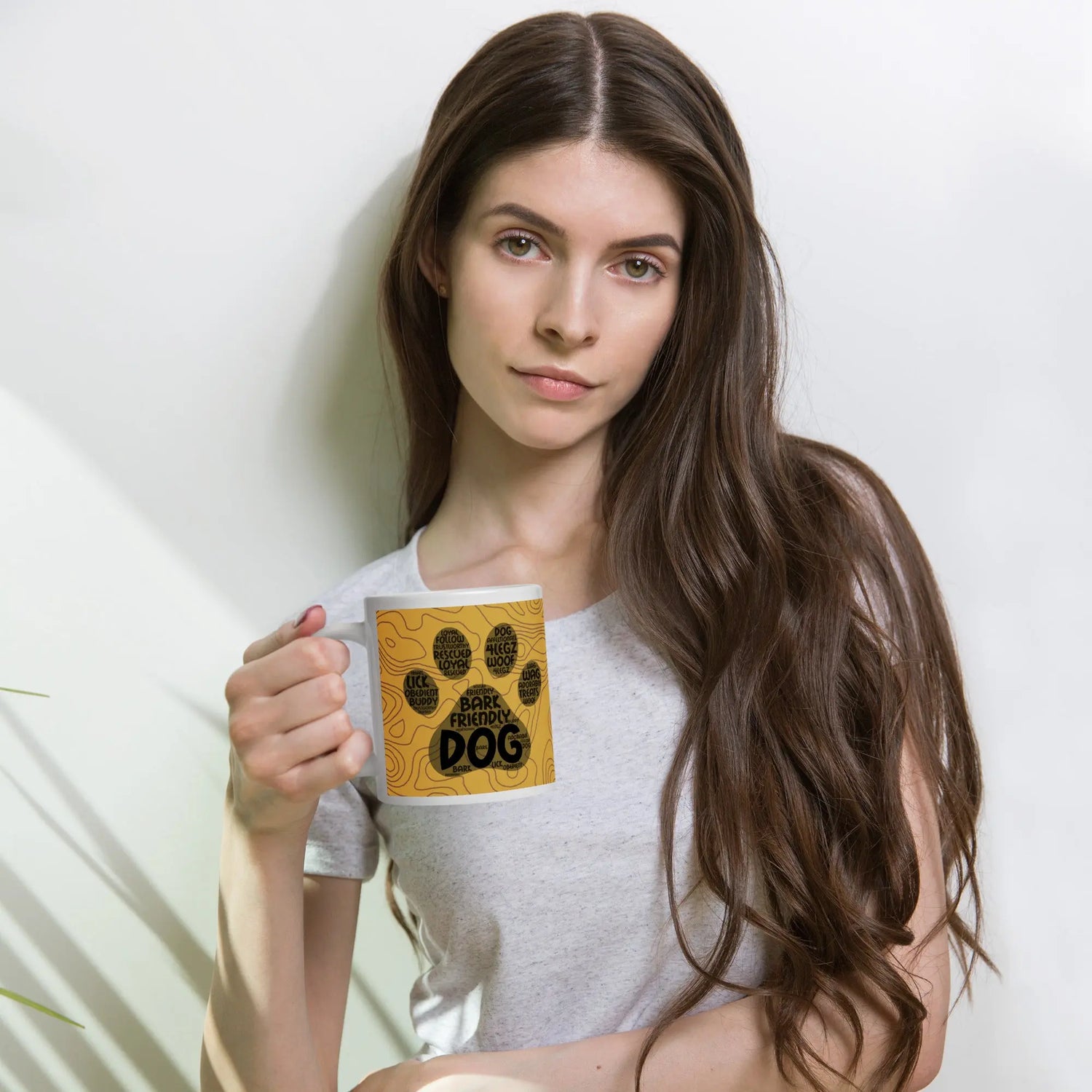 Dog Paw words White glossy mug - 4Legz