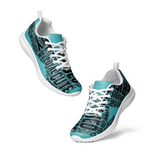 Dog Words Teal Women’s athletic shoes