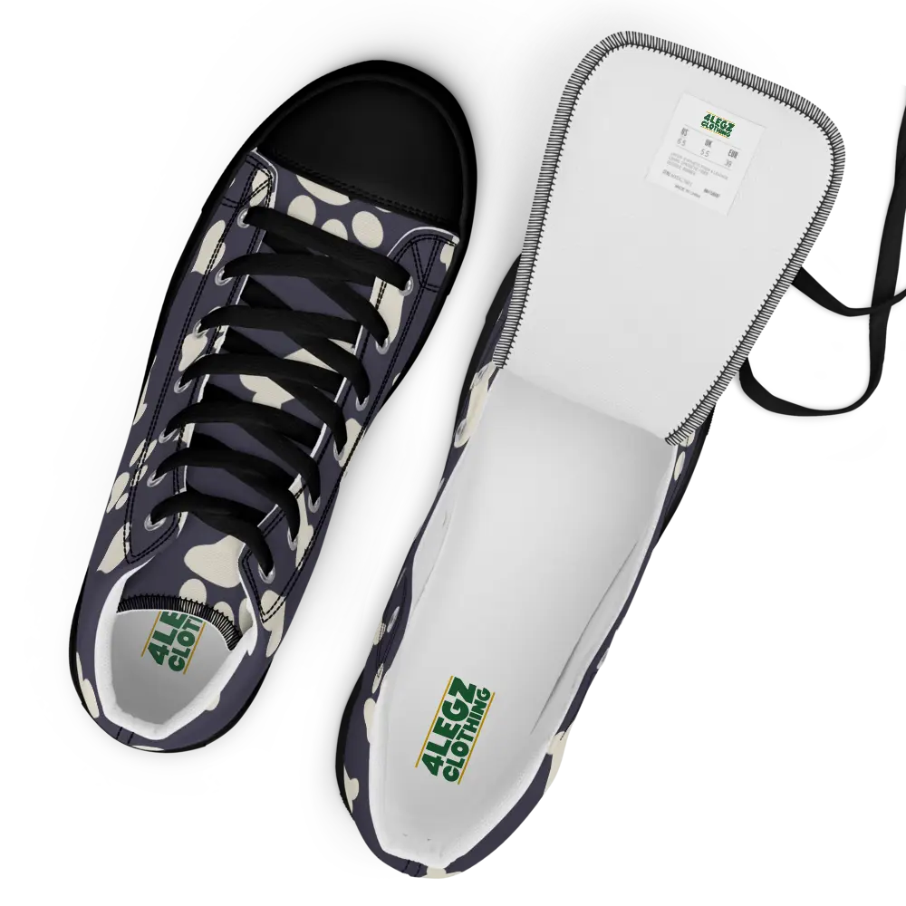 Bones and Paws Purple Women’s high top canvas shoes - 4Legz