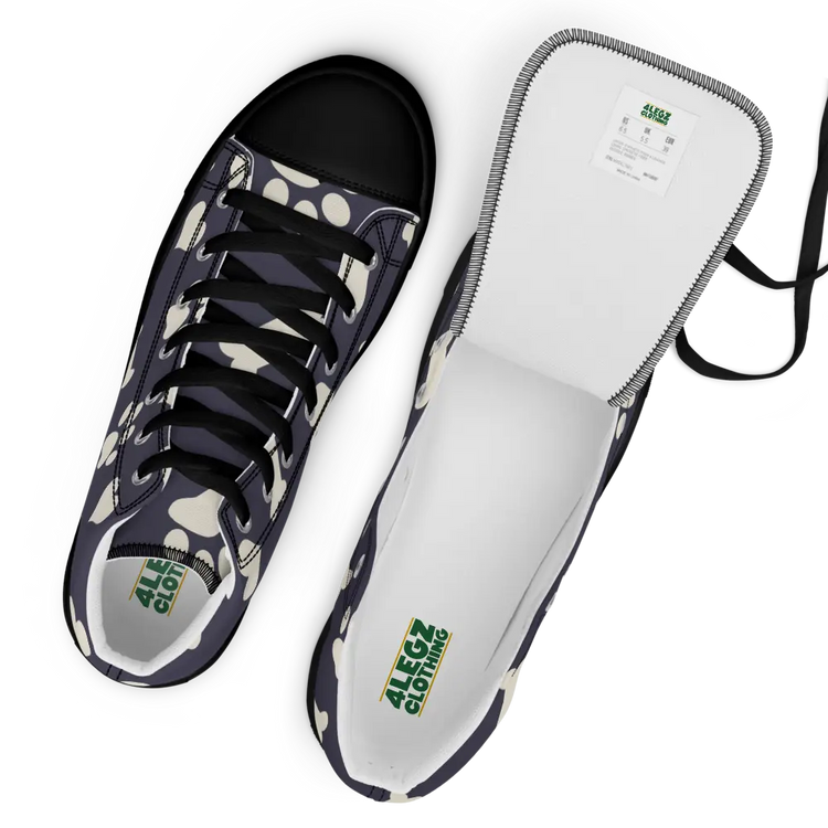Bones and Paws Purple Women’s high top canvas shoes - 4Legz