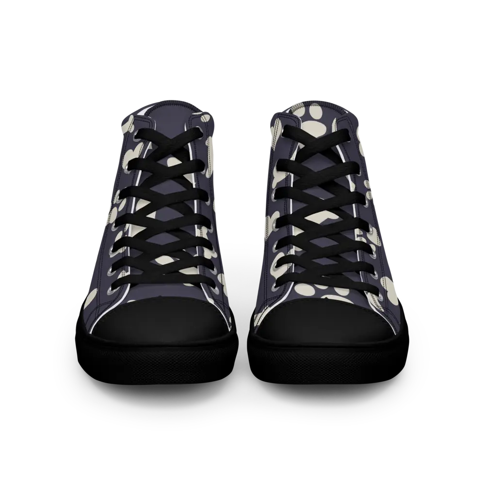 Bones and Paws Purple Women’s high top canvas shoes - 4Legz