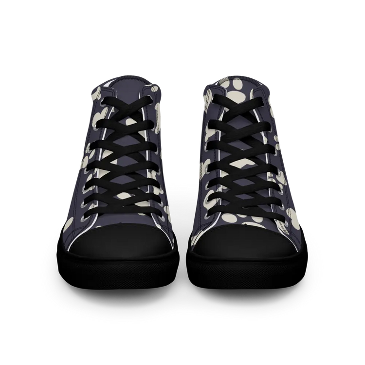 Bones and Paws Purple Women’s high top canvas shoes - 4Legz