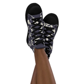 Bones and Paws Purple Women’s high top canvas shoes - 4Legz