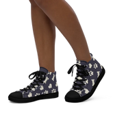 Bones and Paws Purple Women’s high top canvas shoes - 4Legz