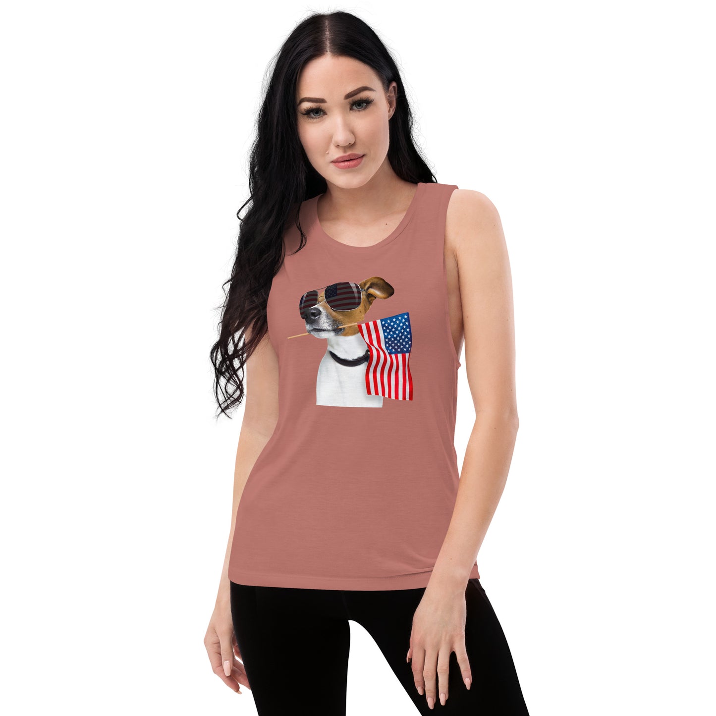 Dog in the USA Ladies’ Muscle Tank