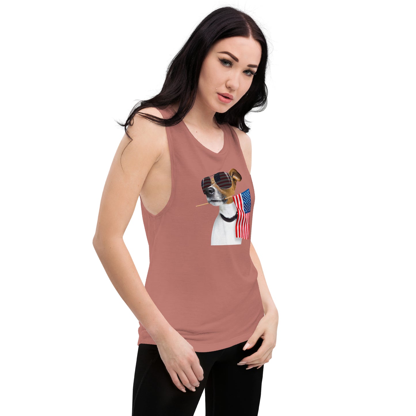 Dog in the USA Ladies’ Muscle Tank