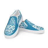 Dog-themed Slip-On Shoes for Women - Playful Blue Canvas Design - 4Legz