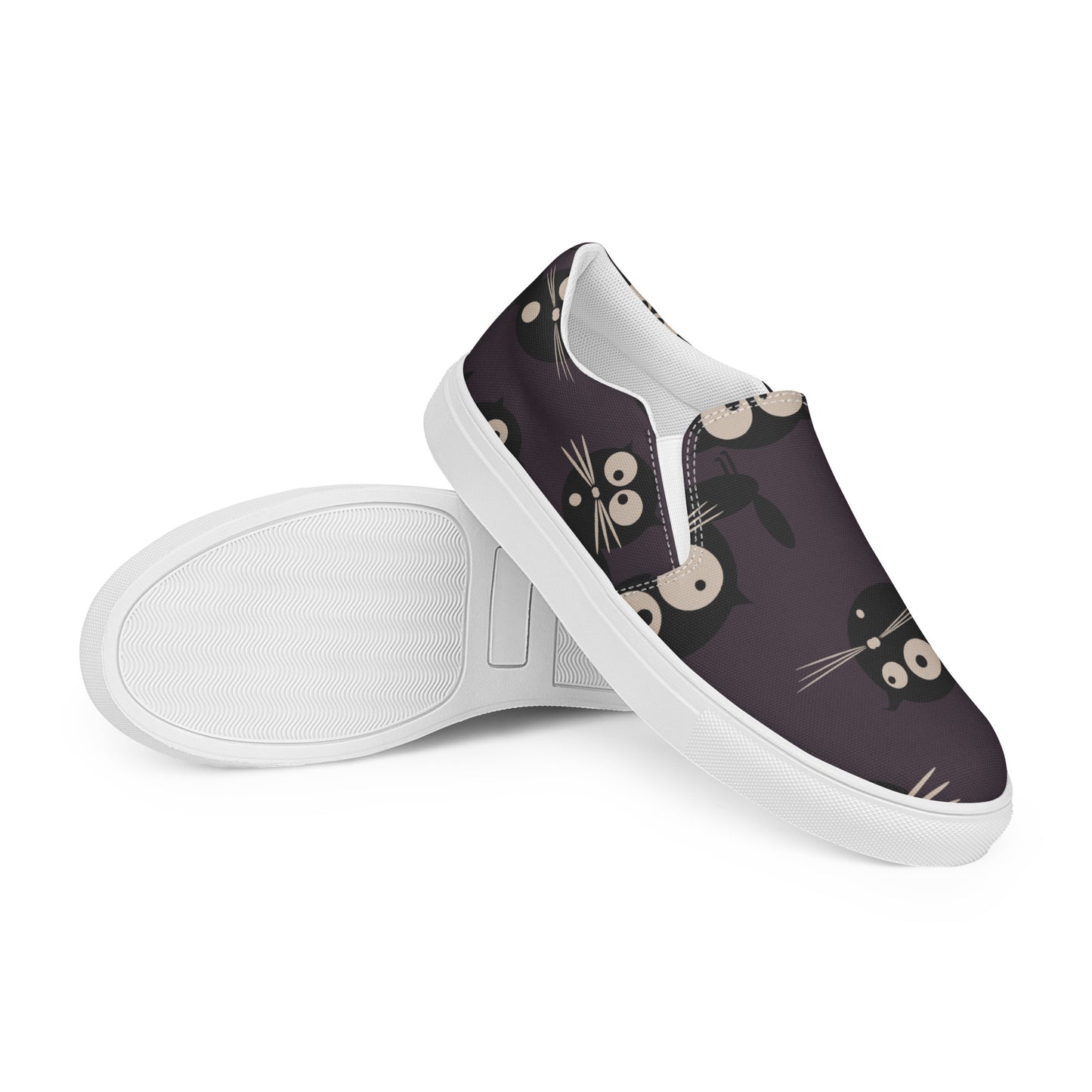 Silly Cat Women’s slip-on canvas shoes