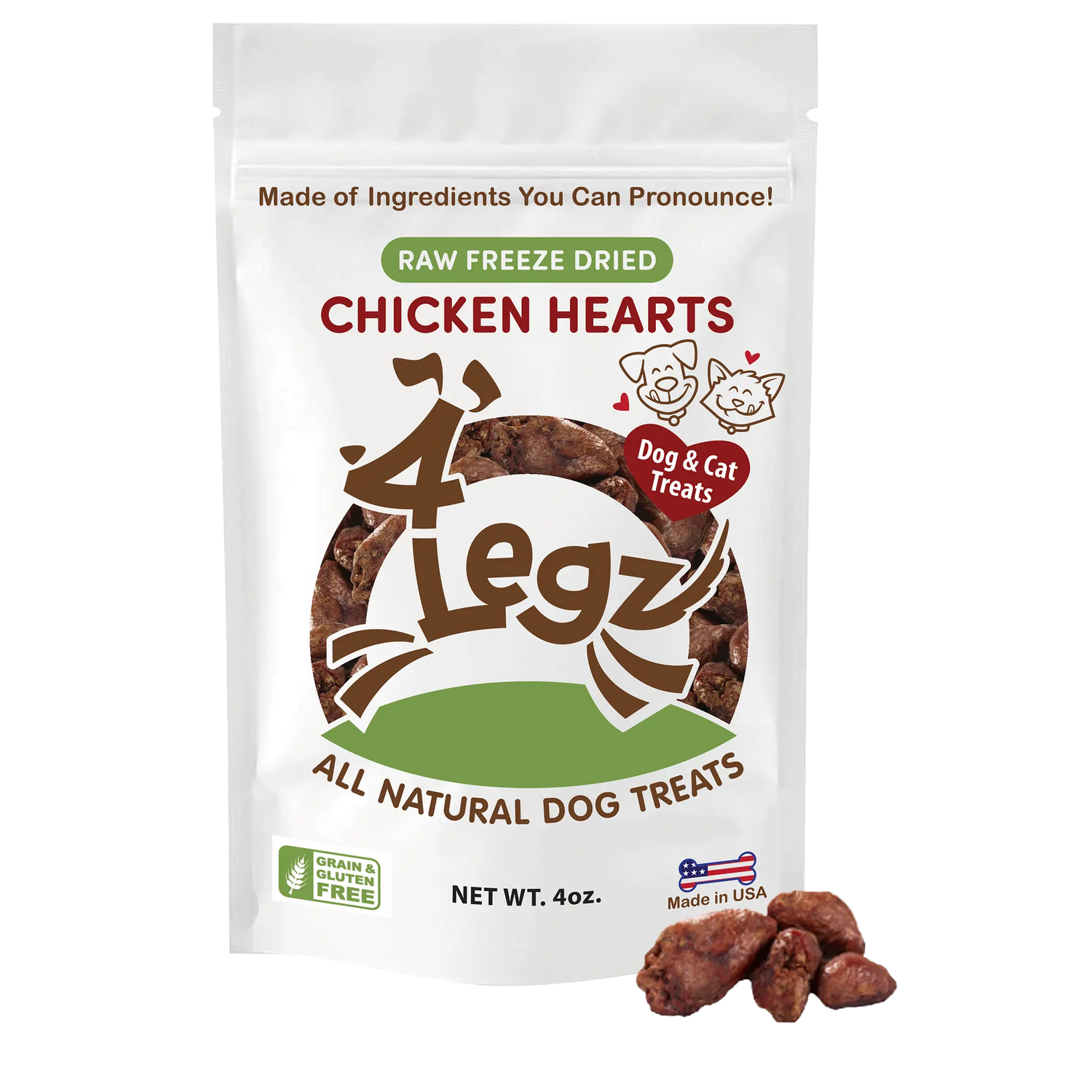 Chicken Hearts for Pets - Nutritious Treats for Happy, Healthy Paws - 4Legz