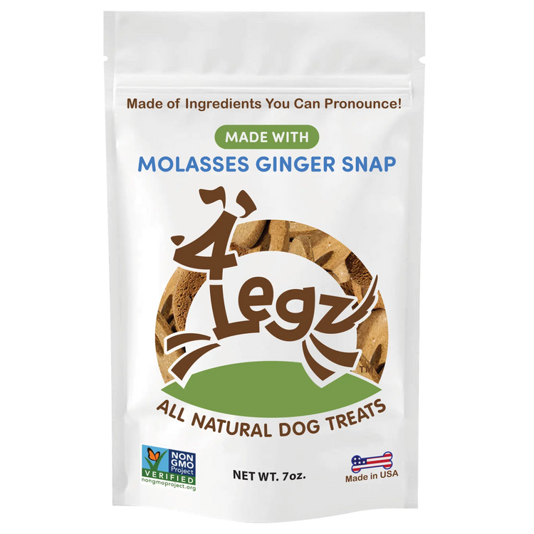 Molasses Ginger Snap Dog Treats for Happy, Healthy Pets - 4Legz