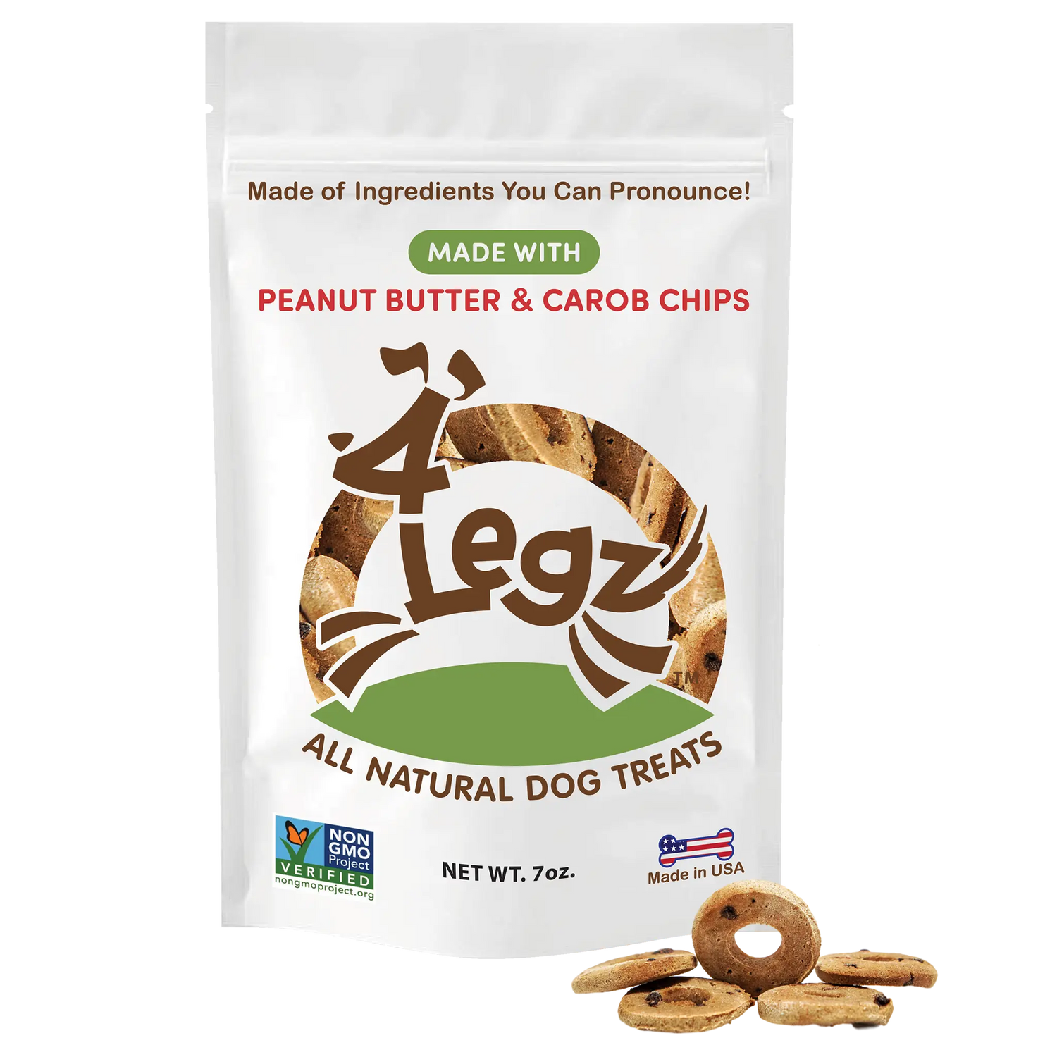 Peanut Butter Carob Chips - 4Legz