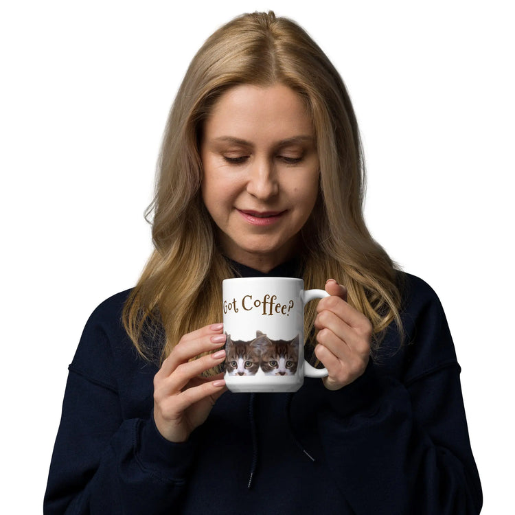 Got Coffee Cat Mug - White Glossy Mug for Cat Lovers - 4Legz