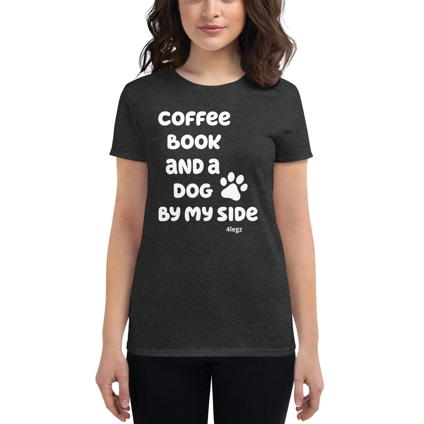 Coffee Book Dog Women's short sleeve t-shirt